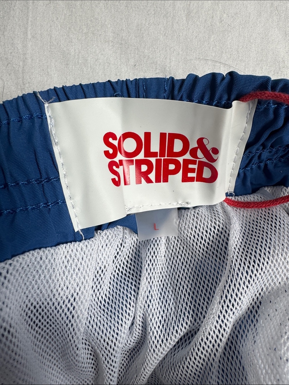 NWT Solid & Striped The Classic Swim Trunks Lapis Blue Sz L - Picture 3 of 4